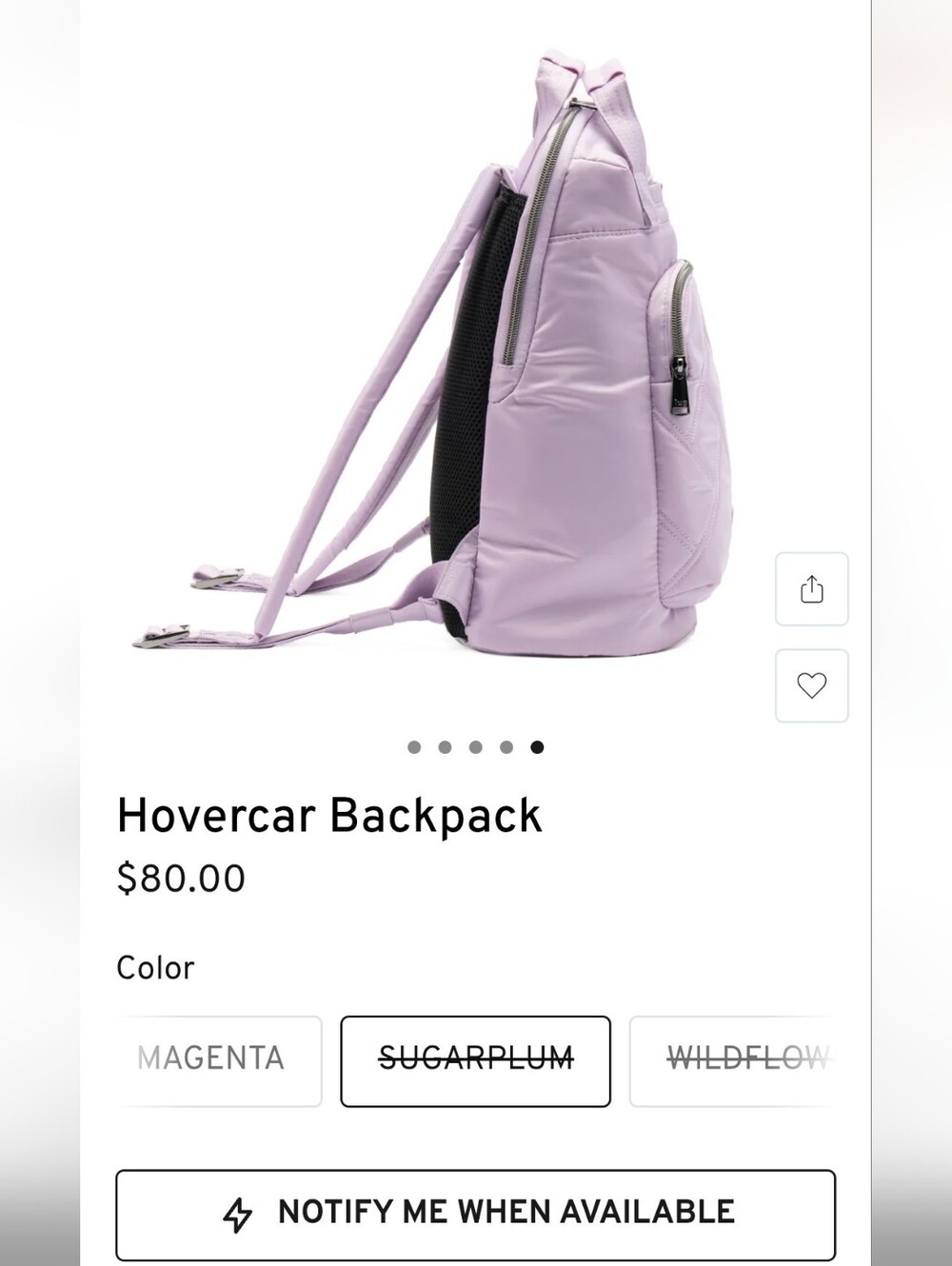$80 Retail, NWT Lug Sugarplum Backpack, Sold Out & Hard-to-Find Color - Picture 13 of 14